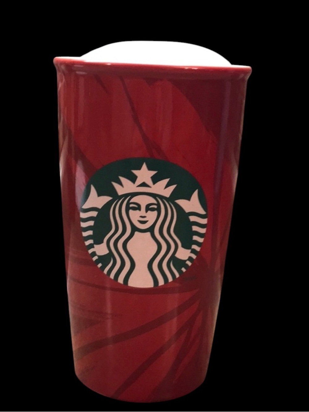 Starbucks Red Ceramic Tumbler, 2014 version